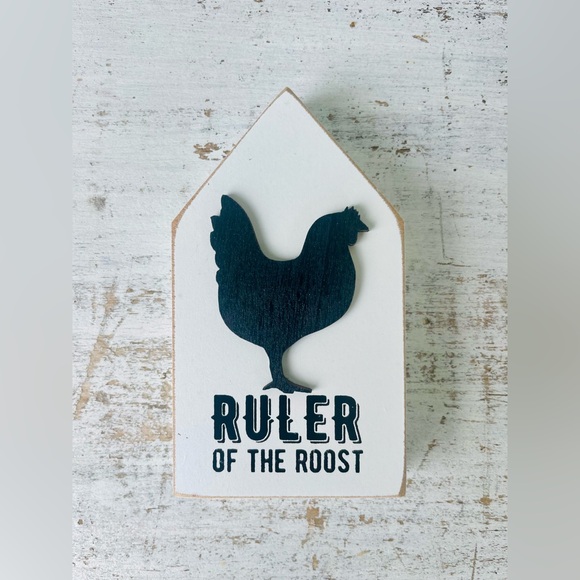 *Ruler of the Roost Wooden House Shaped Shelf Sitter - Picture 7 of 14